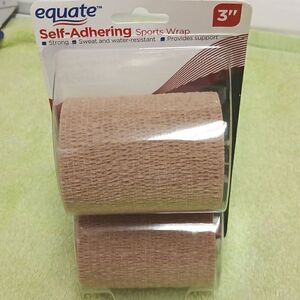 EQUATE Self Adhering Sports Wrap 3",  Tan